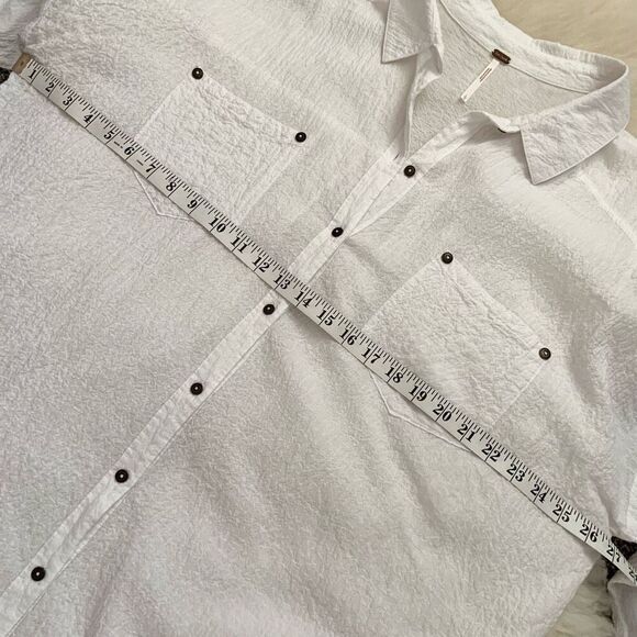 New✨ FREE PEOPLE Oversized Tunic Button Down Shirt (Sz L) - Picture 9 of 11